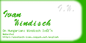 ivan windisch business card